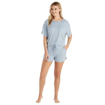 Softies Dream Slouchy Tee with Shorts Lounge Set-Surf