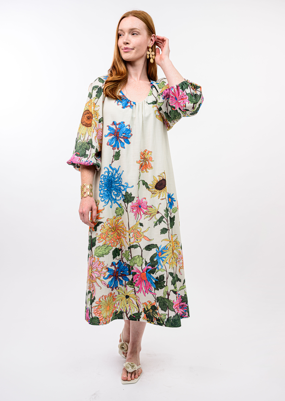 Uncle Frank Garden Party Dress-Ivory