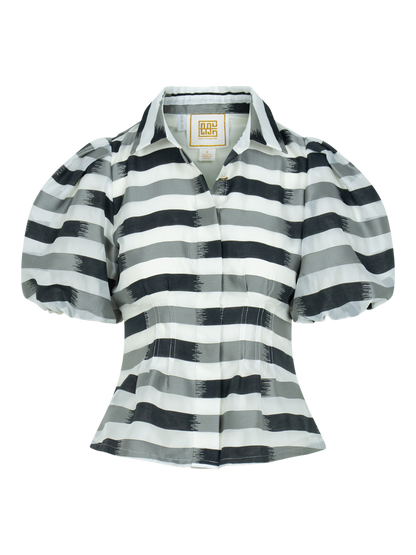 Emily McCarthy Britt Top-Truffle Stripe