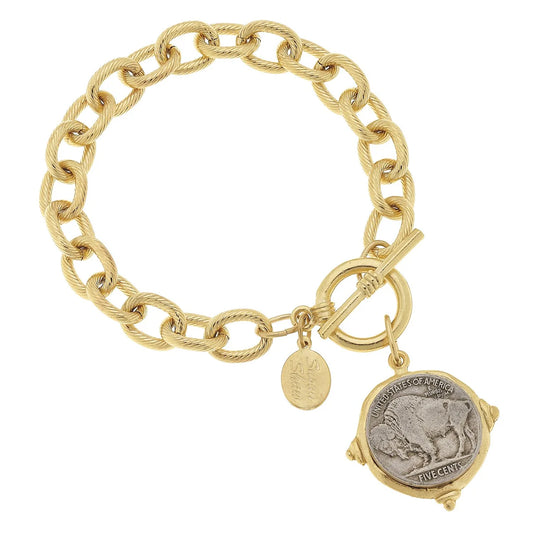 Susan Shaw Buffalo Nickel Bracelet