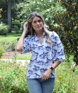 Smith & Quinn Eliza Top in Wild Horse Toile