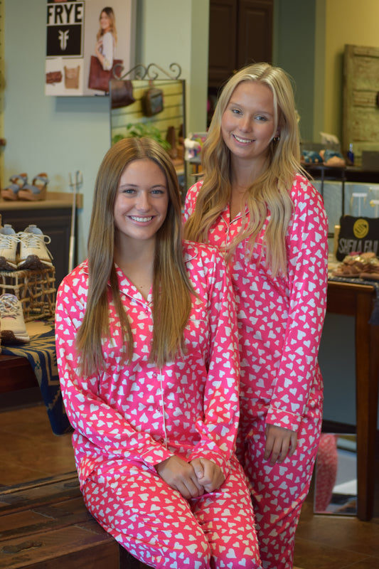 Tolani Silk Heart Pajamas