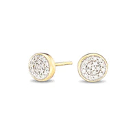 Adina Reyter 14K Yellow Gold Pave Disc Earrings
