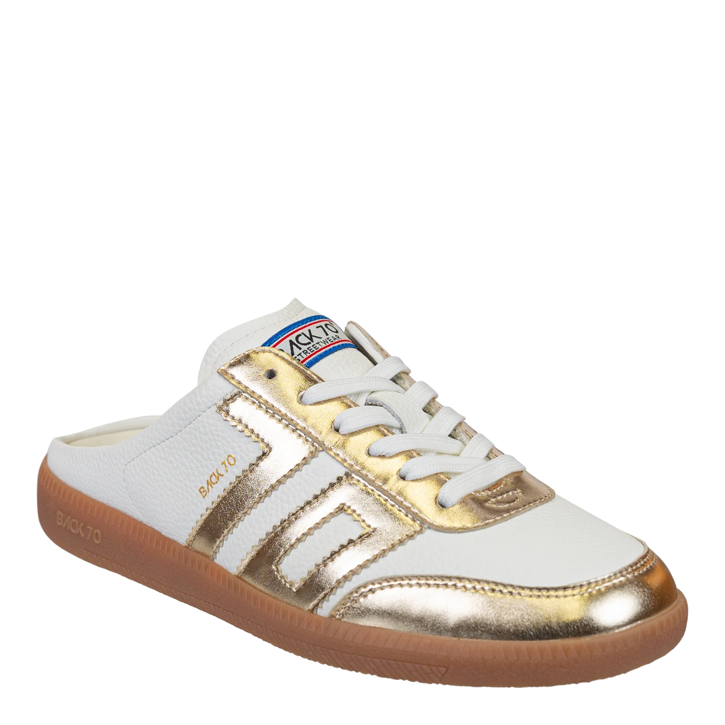 Back 70 Easter Backless Sneakers-Metallic Gold