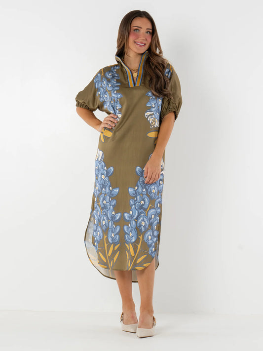 Emily McCarthy Poppy Caftan-Bluebonnet