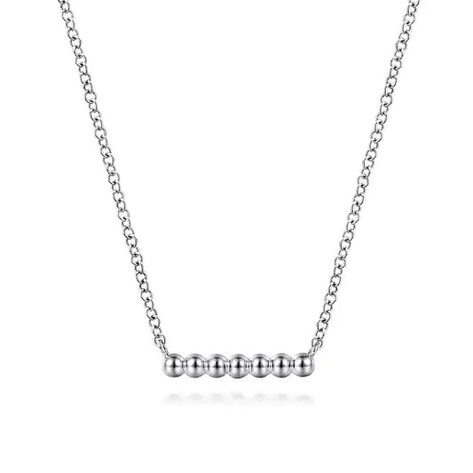 Gabriel 925 Sterling Silver Bujukan Bar Necklace