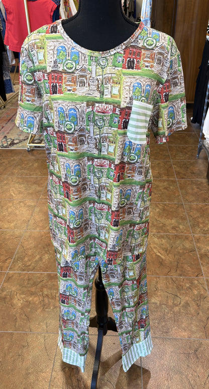 Mandi Paris Designs Long PJ's-Dublin Print
