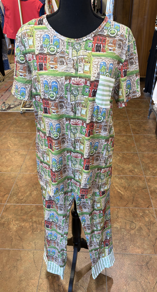Mandi Paris Designs Long PJ's-Dublin Print