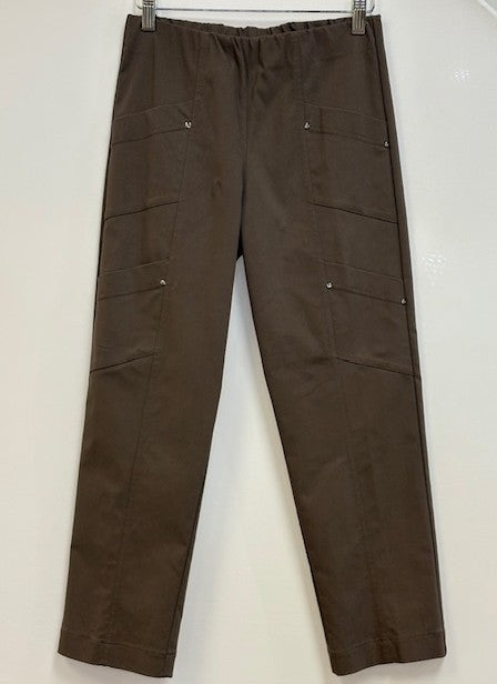 Elliott Lauren Cropped Cargo Pants-Toast