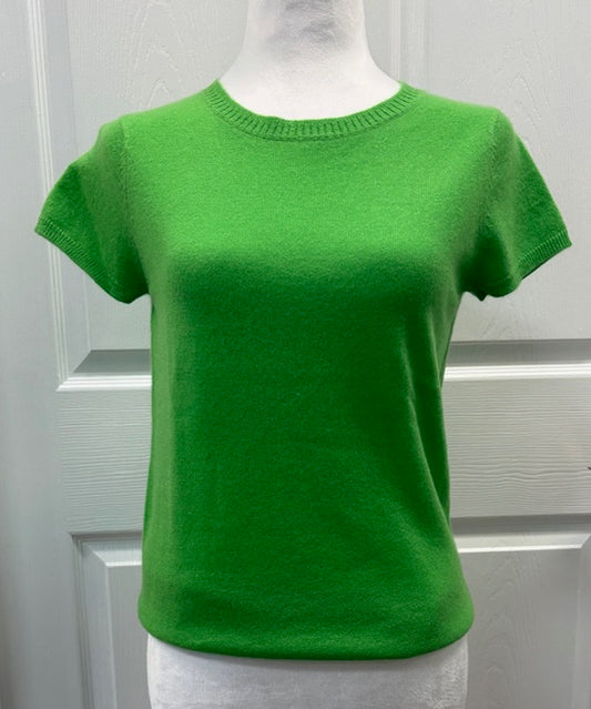 In Cashmere Luxury Tee-Green Zest