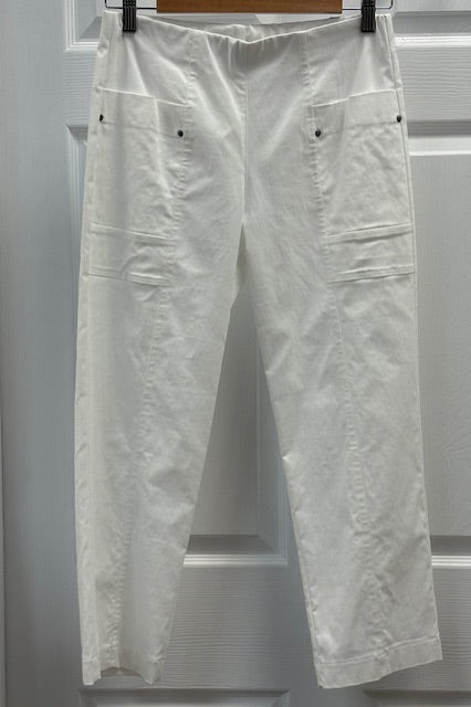 Elliott Lauren white cargo pants