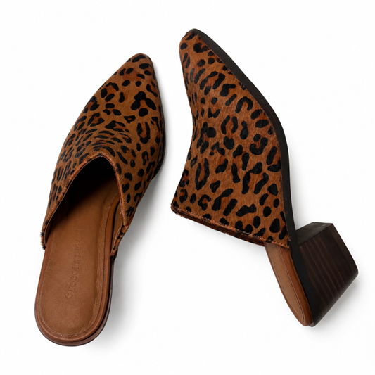 Chocolat Blu Cabela Mule-Leopard Calf Hair