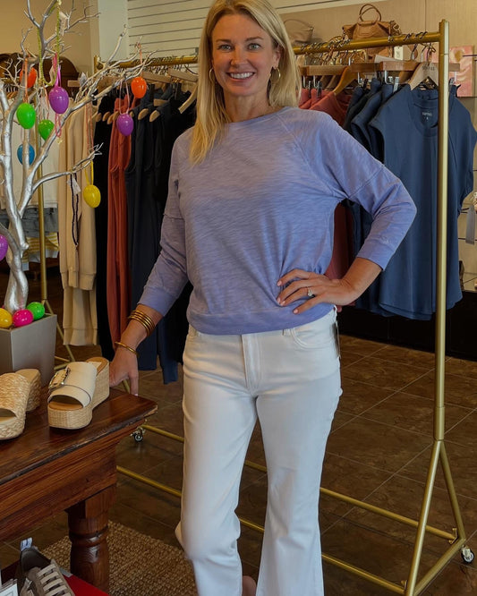 Elliot Lauren Scoop Neck Top-Iris