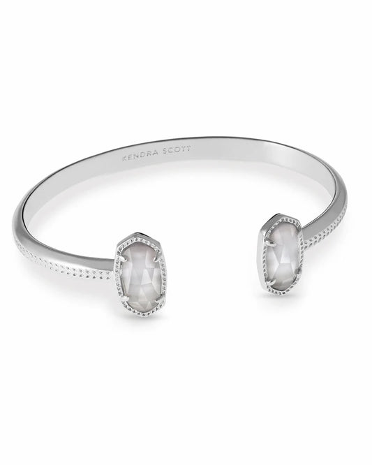 Kendra Scott Elton Rhodium/Dichronic Glass Cuff Bracelet