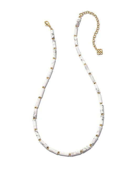 Kendra Scott Ember Strand Necklace in White Howlite/Gold