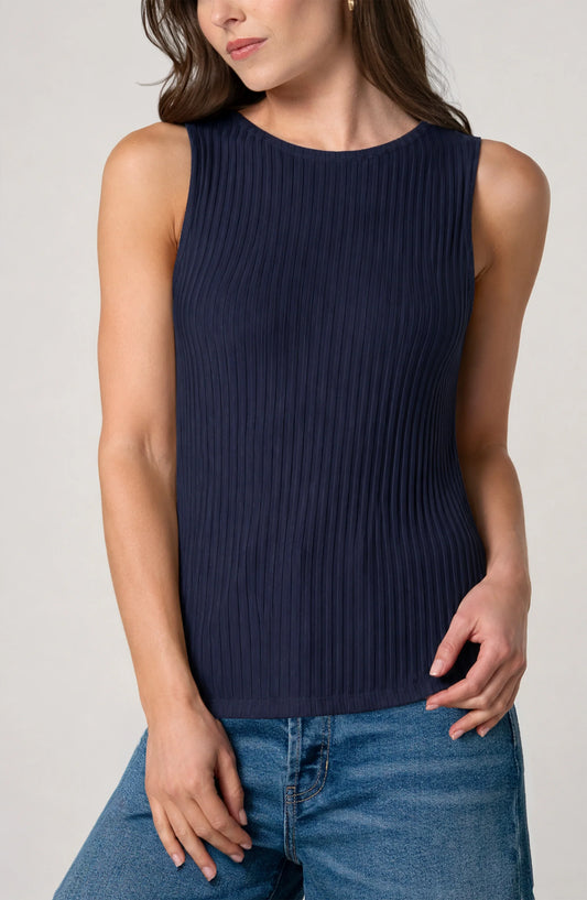 Liverpool Sleeveless Boat Neck- Black