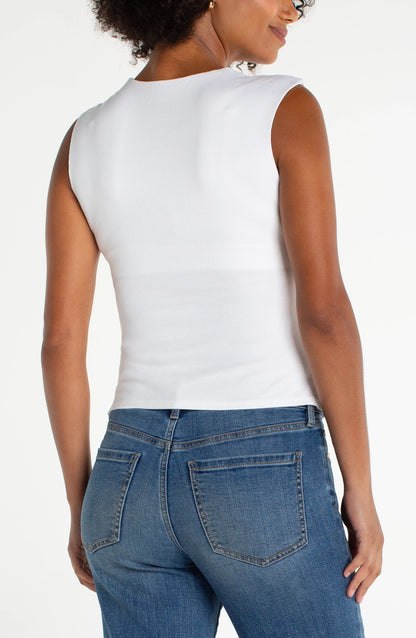 Liverpool Sleeveless Built In Bra Top-Cream