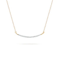 Adina Reyter 14K Yellow Gold Pave Large Curve Necklace