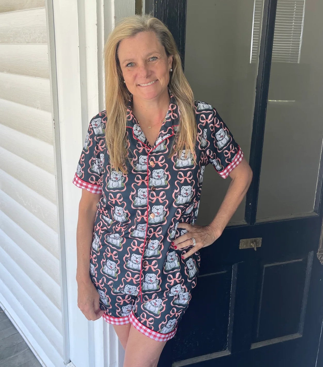 Mandi Paris Designs 2026 Georgia Fan Short Set PJs