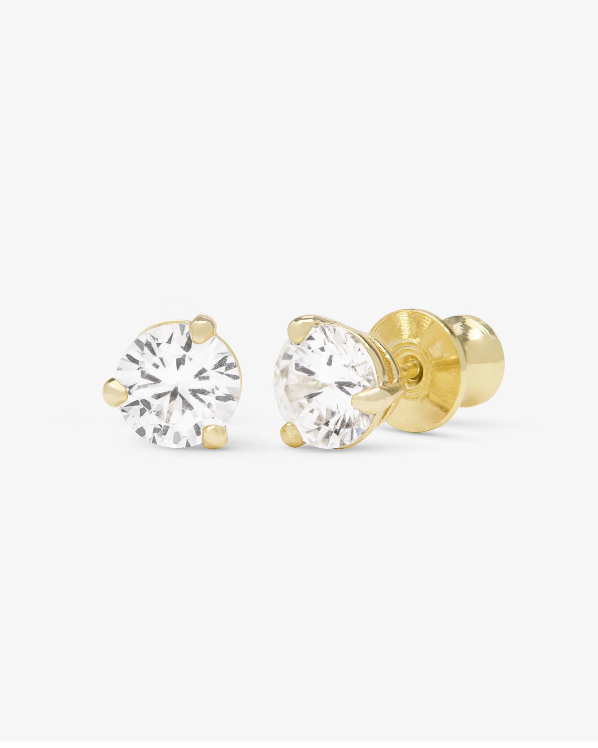 Melinda Maria Not Your Basic 6mm Studs-Gold/White