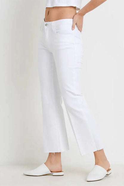 Letters to Juliet Sicily Crop Flare Jeans in White