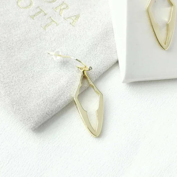 Kendra Scott Abbie Open Frame Earrings Gold