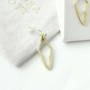 Kendra Scott Abbie Open Frame Earrings Gold