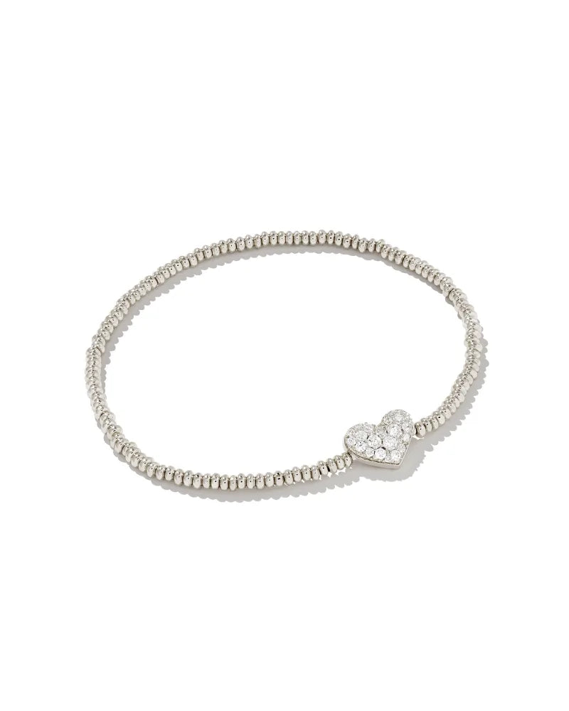 Kendra Scott Ari Heart Pave Stretch Bracelet