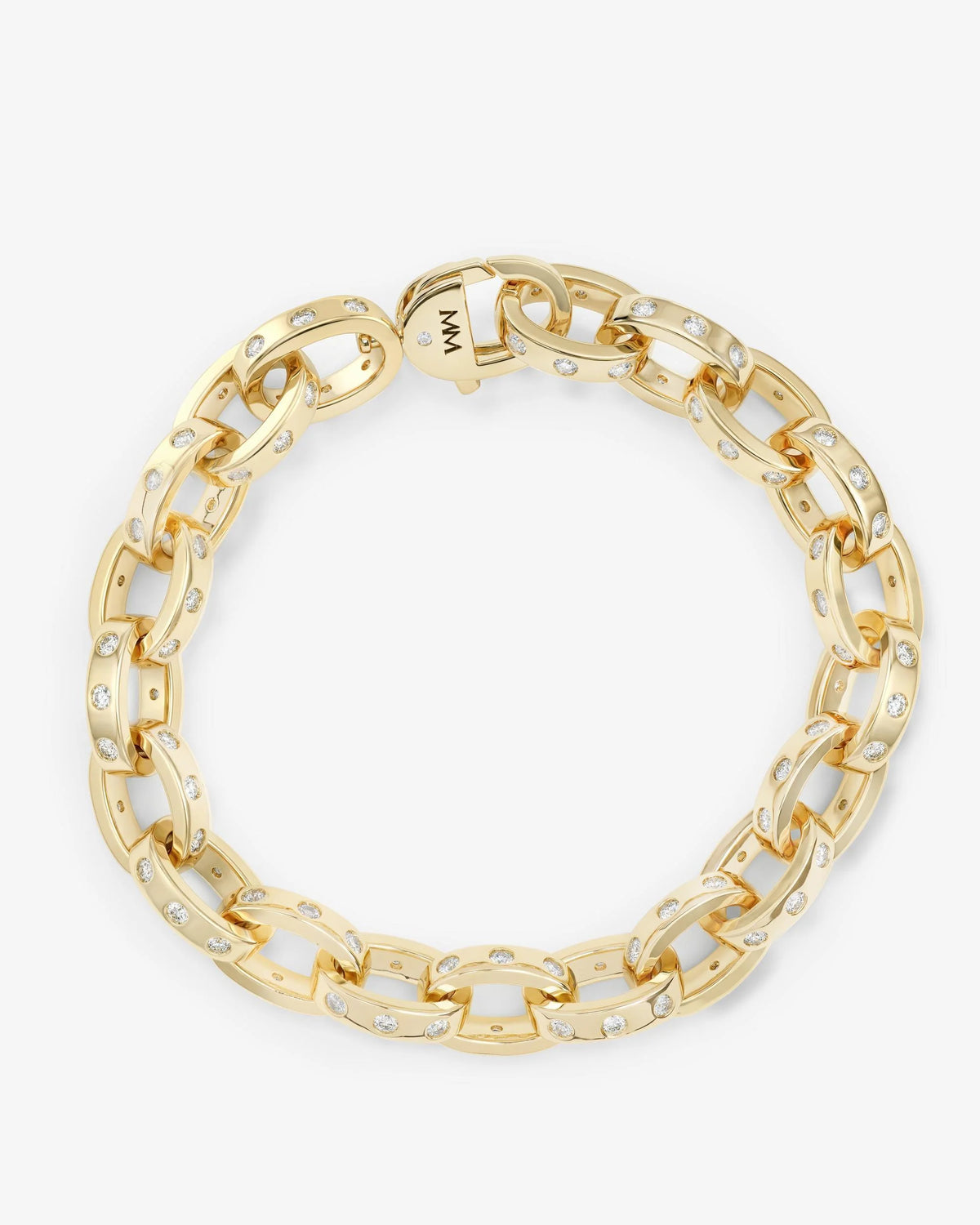 Melinda Maria Ashley Chain Link Bracelet 9mm-Gold 6.5"