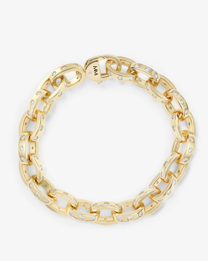 Melinda Maria Ashley Chain Link Bracelet 9mm-Gold 6.5"