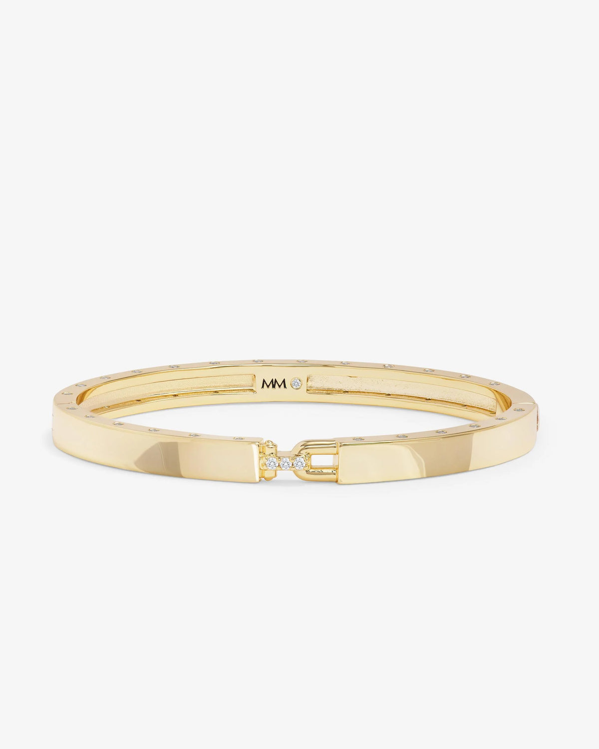 Melinda Maria Ashley 6mm Lock Cuff-Gold/White