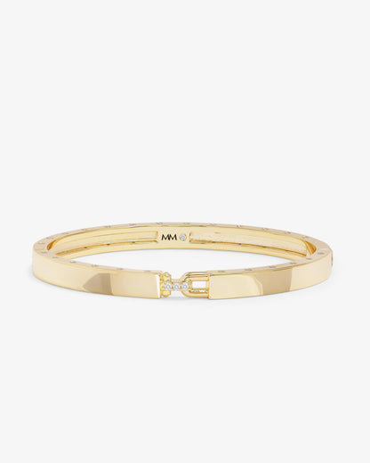 Melinda Maria Ashley 6mm Lock Cuff-Gold/White