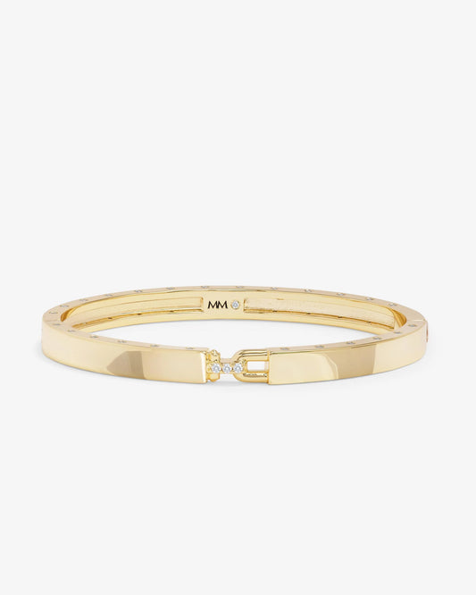 Melinda Maria Ashley 6mm Lock Cuff-Gold/White