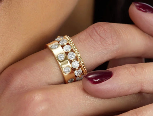 Melinda Maria Ashley Venice Ring-Gold/White