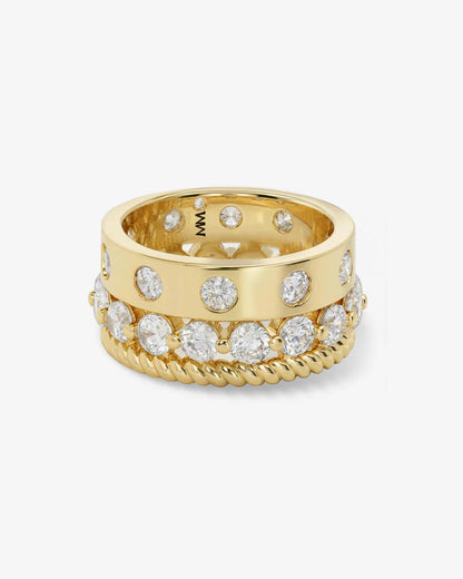 Melinda Maria Ashley Venice Ring-Gold/White