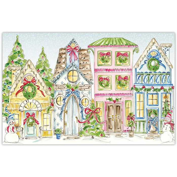 RosanneBeck Blue Snow Village Placemats