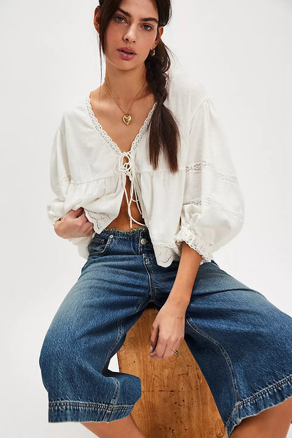 Free People Bowie Reversible Top-Ivory