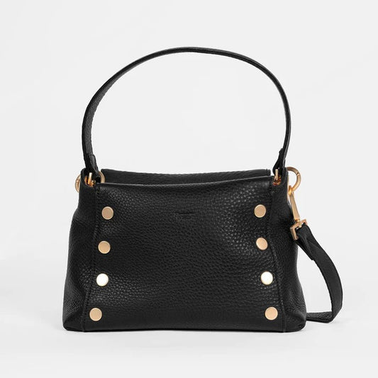 Hammitt Bryant Medium Black/Brushed Gold Red Zip