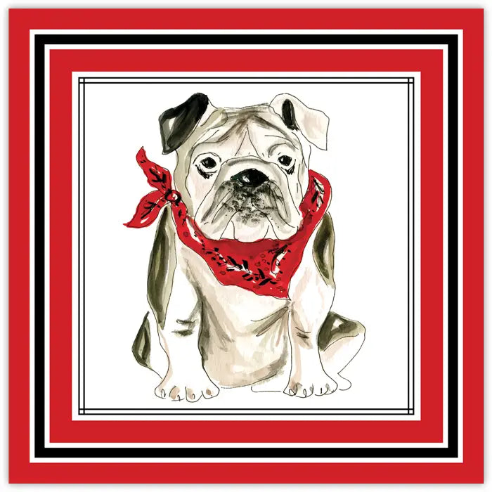 RosanneBeck Bulldog With Red Bandanna Placemats