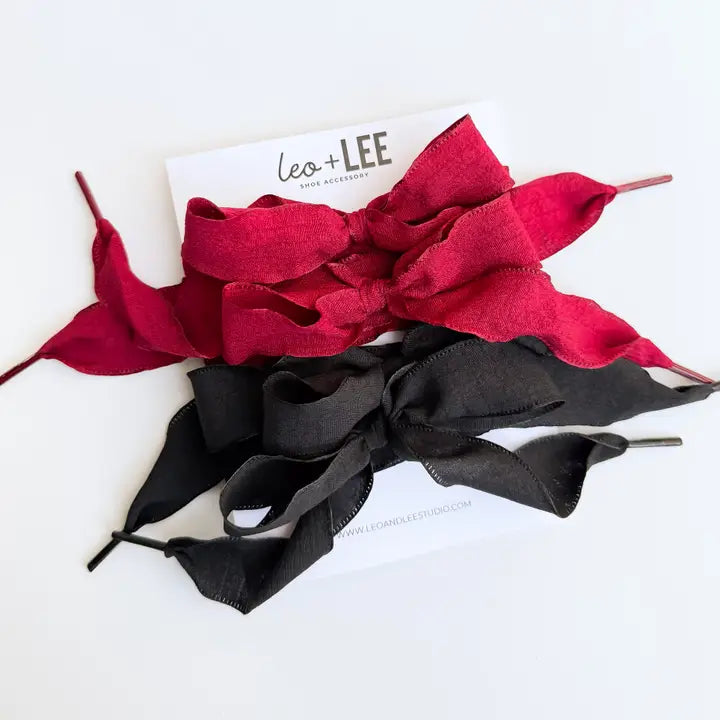 Leo and Lee Ribbon Bow Shoelace Sets
