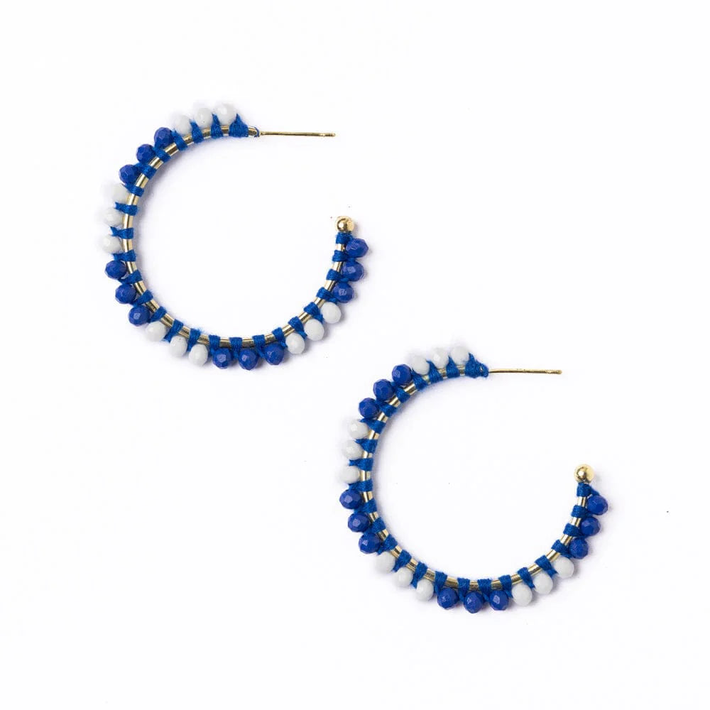 Ink + Alloy Gameday Beaded Hoops