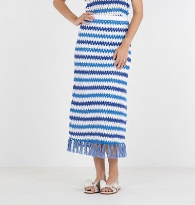 Emily McCarthy Capri Knit Skirt-Amalfi