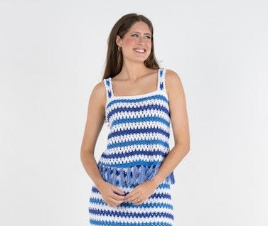 Emily McCarthy Capri Knit Tank-Amalfi