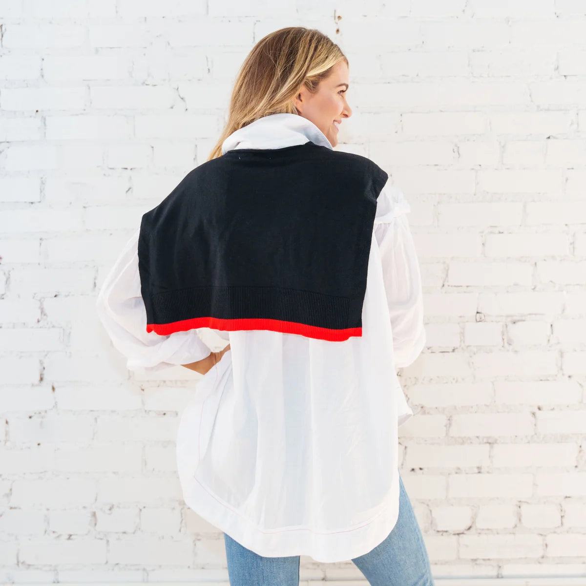 Caryn Lawn Caryn Cardi-Black/Red