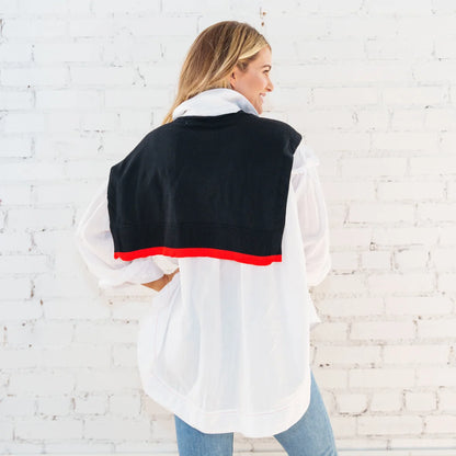Caryn Lawn Caryn Cardi-Black/Red