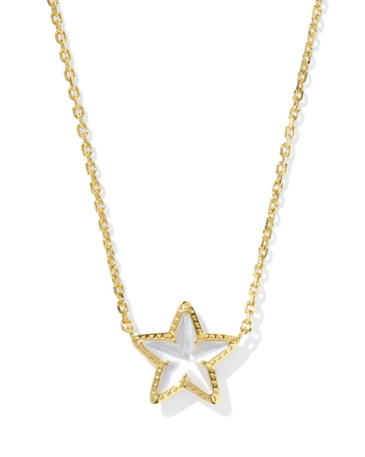 Kendra Scott Cassidy Short Pendant Necklace-Gold/Ivory Mother of Pearl