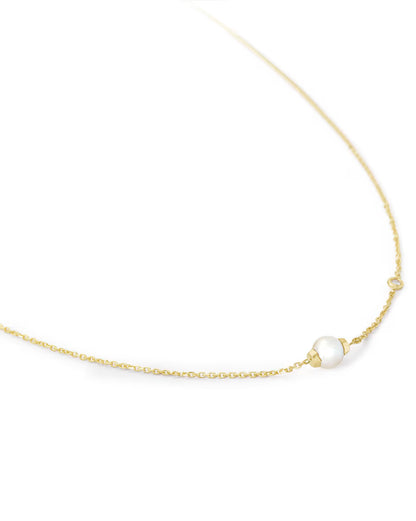 Kendra Scott Cathleen Short Pendant Necklace-14kt Yellow Gold/Pearl