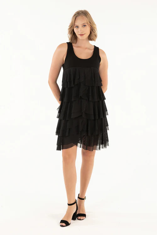 Isle Cha Cha Sleeveless Dress-Black
