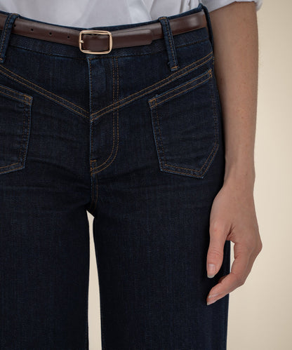 Kut From The Kloth Charlotte High Rise Wide Front Jeans-Sustain