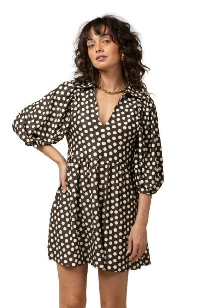 Smith & Quinn Charlotte Dress-Chocolate Dot